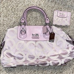 Satchel with matching mini wallet